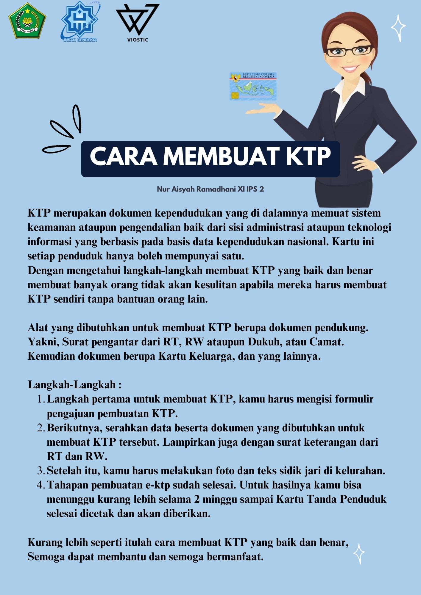 Teks Prosedur – Cara Membuat KTP – Nur Aisyah Ramadhani